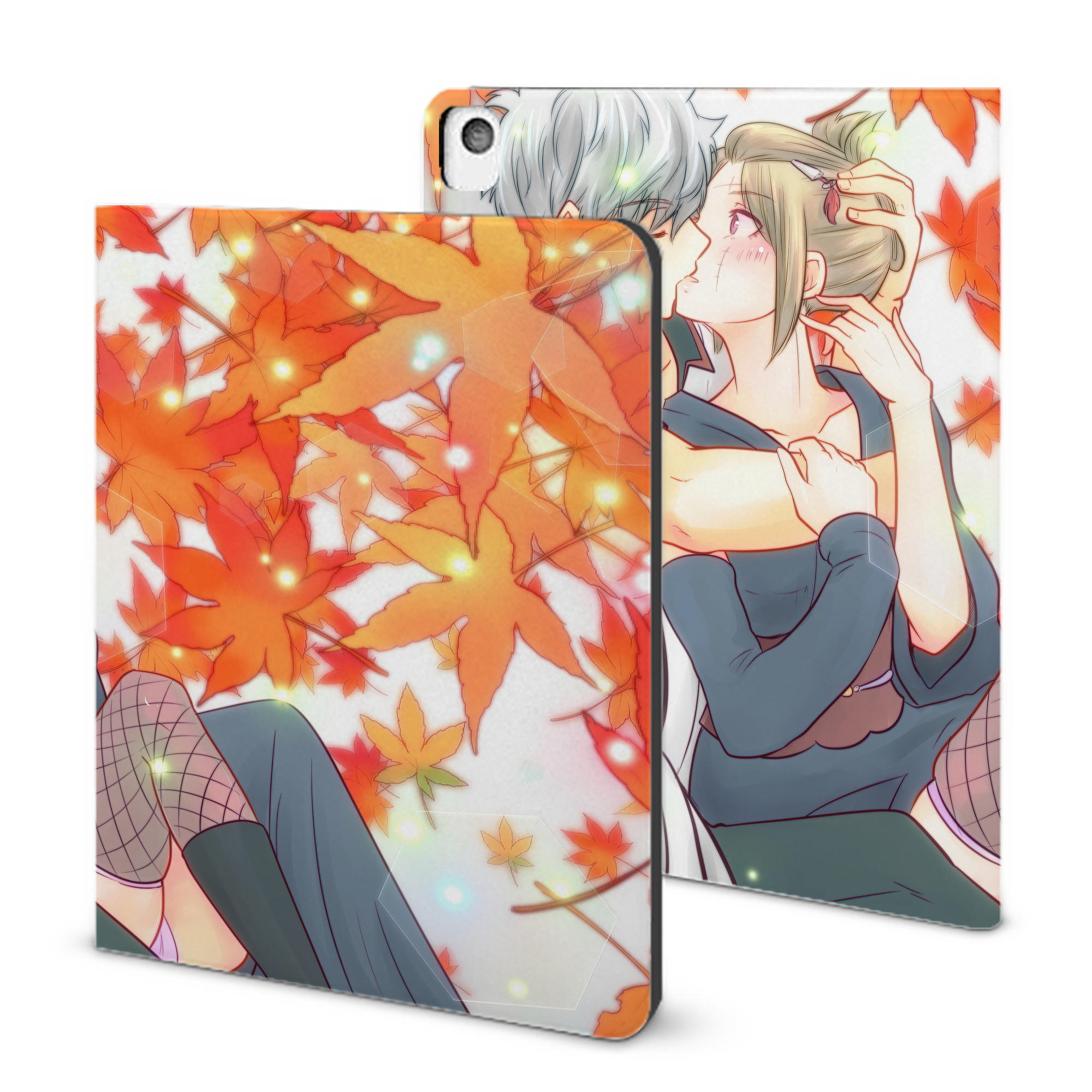（画像用） ぎんたま 坂田銀時（さかたぎんとき） 神楽 志村新八（しむら しんぱち） GINTAMA Sakata Gintoki Kagura Shimura Shinpachi IPadケース ペンホルダー付き ブックスタイルデザイン